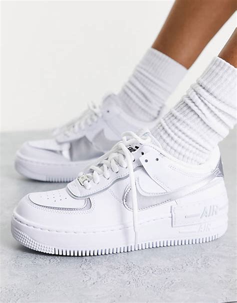 nike air force 1 silber weiß|Nike Air Force 1 black and white.